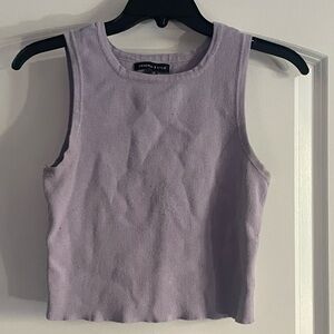 Pacsun Kendall and Kylie purple ribbed cropped tanktop